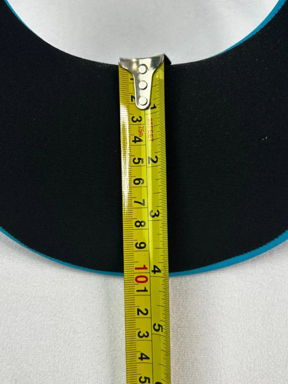 Sun Visors: No Headache Original Round Brim Black & Turquoise Blue - UPF 50 - Picture 12 of 12